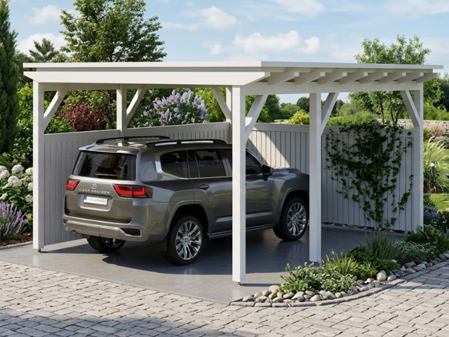 Araç Otopark Modelleri / 0071013 Ahşap Araba Otoparkı Sundurma 